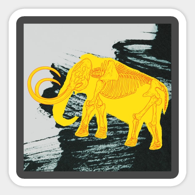 Woolly Mammoth Sticker by Bad_Kitty_Designs